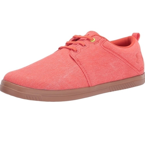 Under Armour New Size 5.5 Street Encounter Iv CNV Slides Venom Red Uptown Brown - Picture 2 of 6